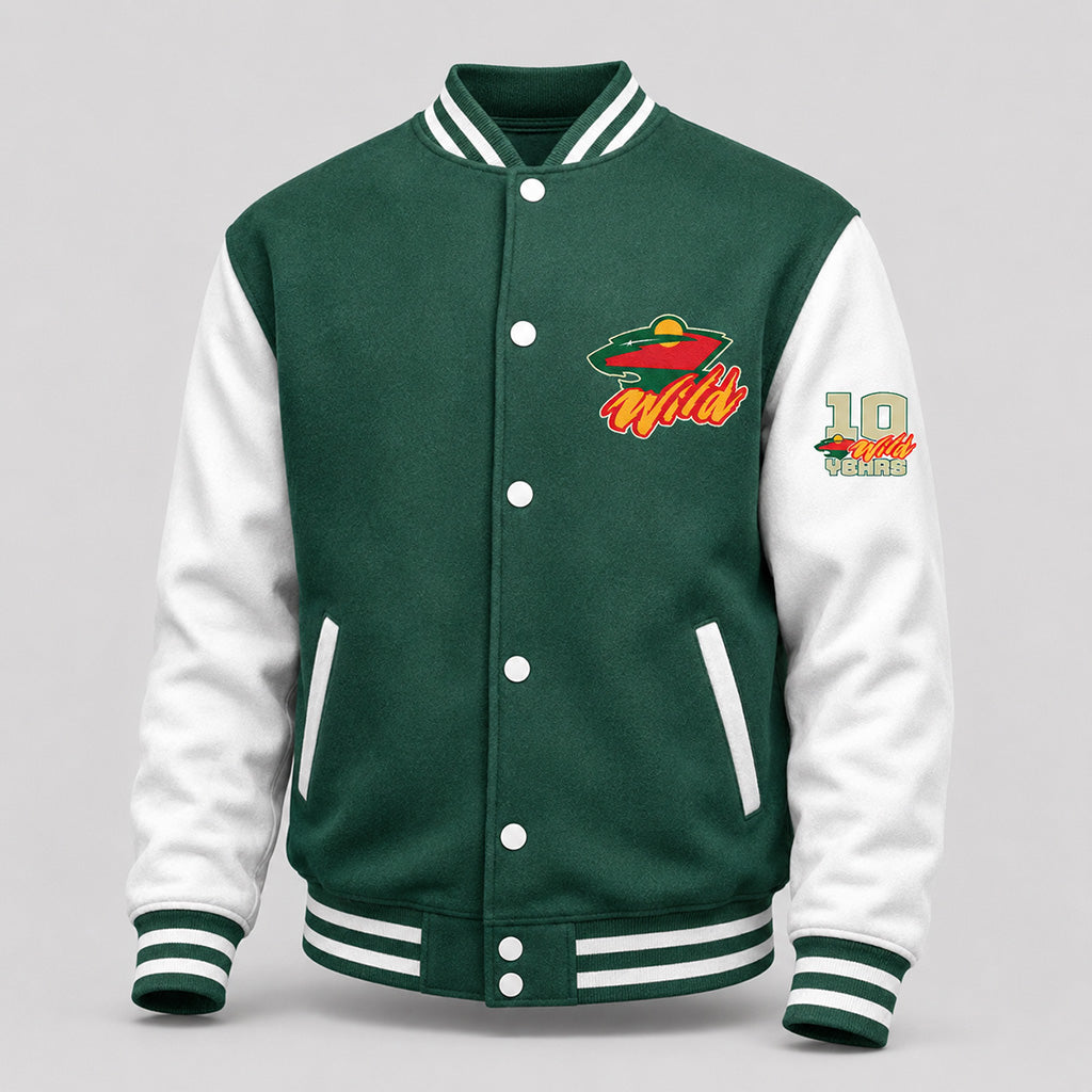 WILD Varsity Jacket-Style Sweater