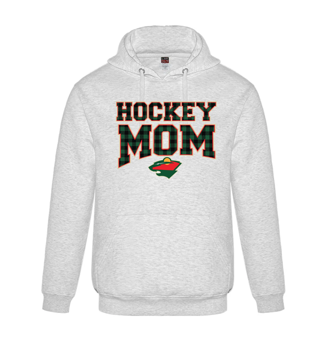 WILD MOM HOODIE PLAID