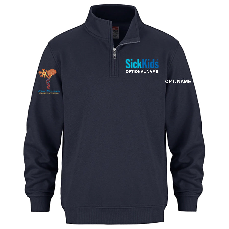 U of T Neurosurgery 1/4 Zip Cotton Hoodie (2 colours | Unisex)