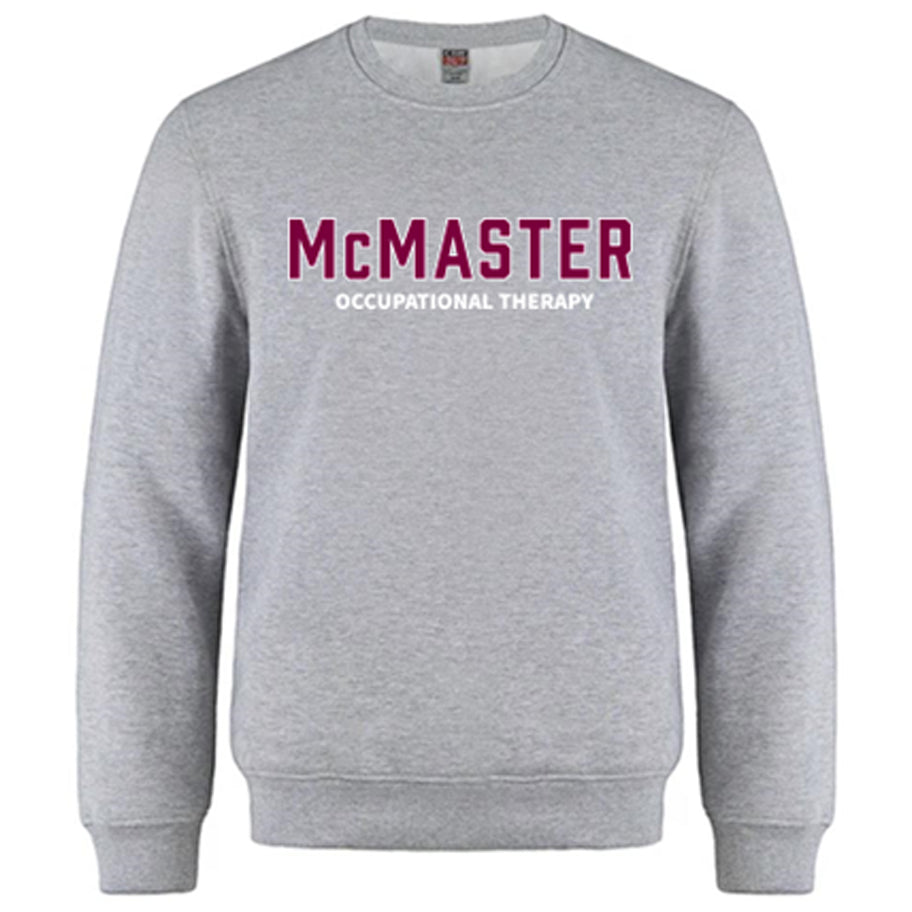 McMaster OT Collegiate Crewneck Sweater (2 colour options _ Twill/Embroidery) - Optional Arm Embr.
