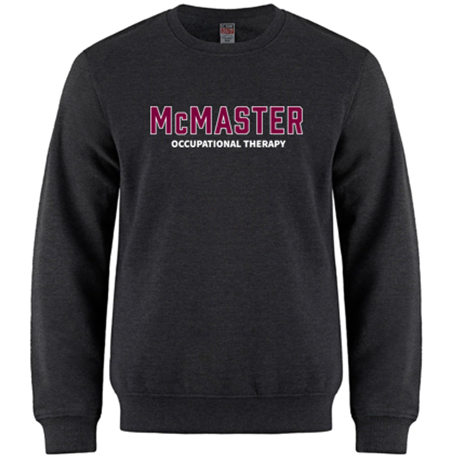 McMaster OT Collegiate Crewneck Sweater (2 colour options _ Twill/Embroidery) - Optional Arm Embr.