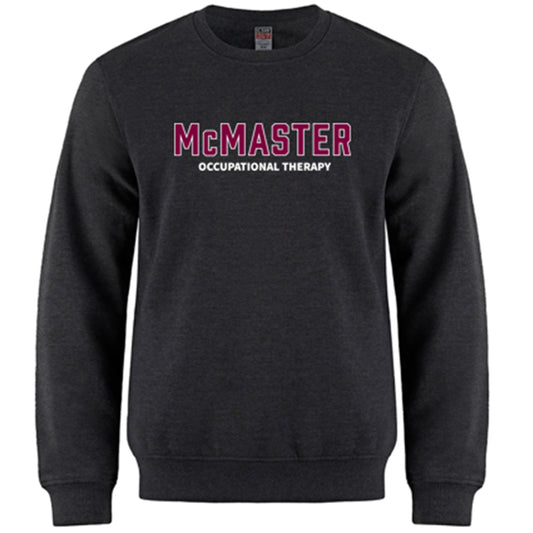 McMaster OT Collegiate Crewneck Sweater (2 colour options _ Twill/Embroidery) - Optional Arm Embr.