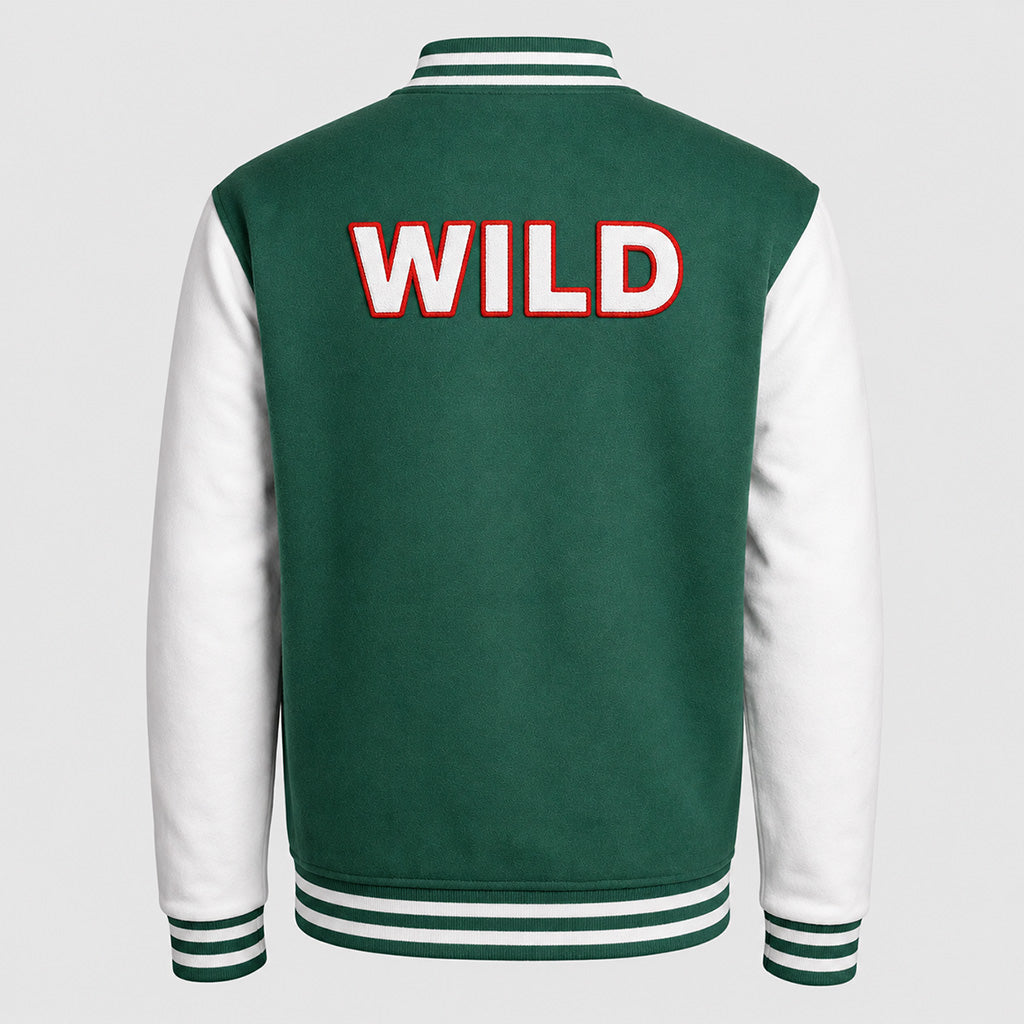 WILD Varsity Jacket-Style Sweater