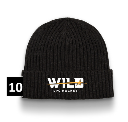 WILD RIBBED TOQUE - BLACK