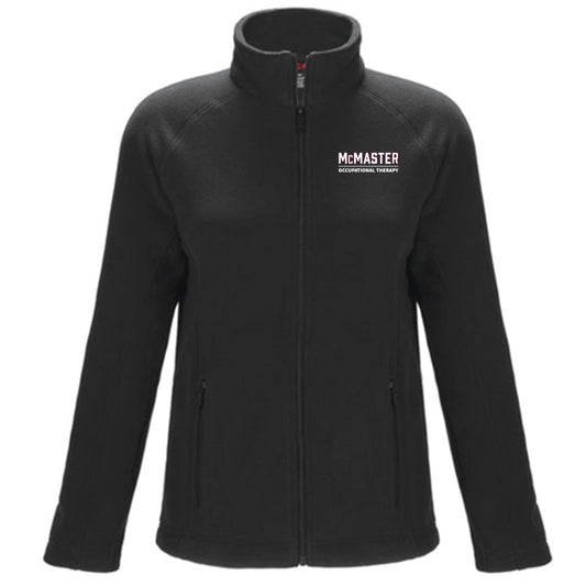 McMaster OT MicroFibre Fleece Full-zip (Black only | Embroidered Logo) - Optional Arm Emrbr.